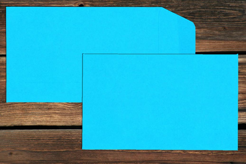 Versandtaschen 65x105 mm Nassklebend Ozeanblau 120 g/qm